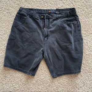 Route 66 Relaxed Fit Black Jean Shorts